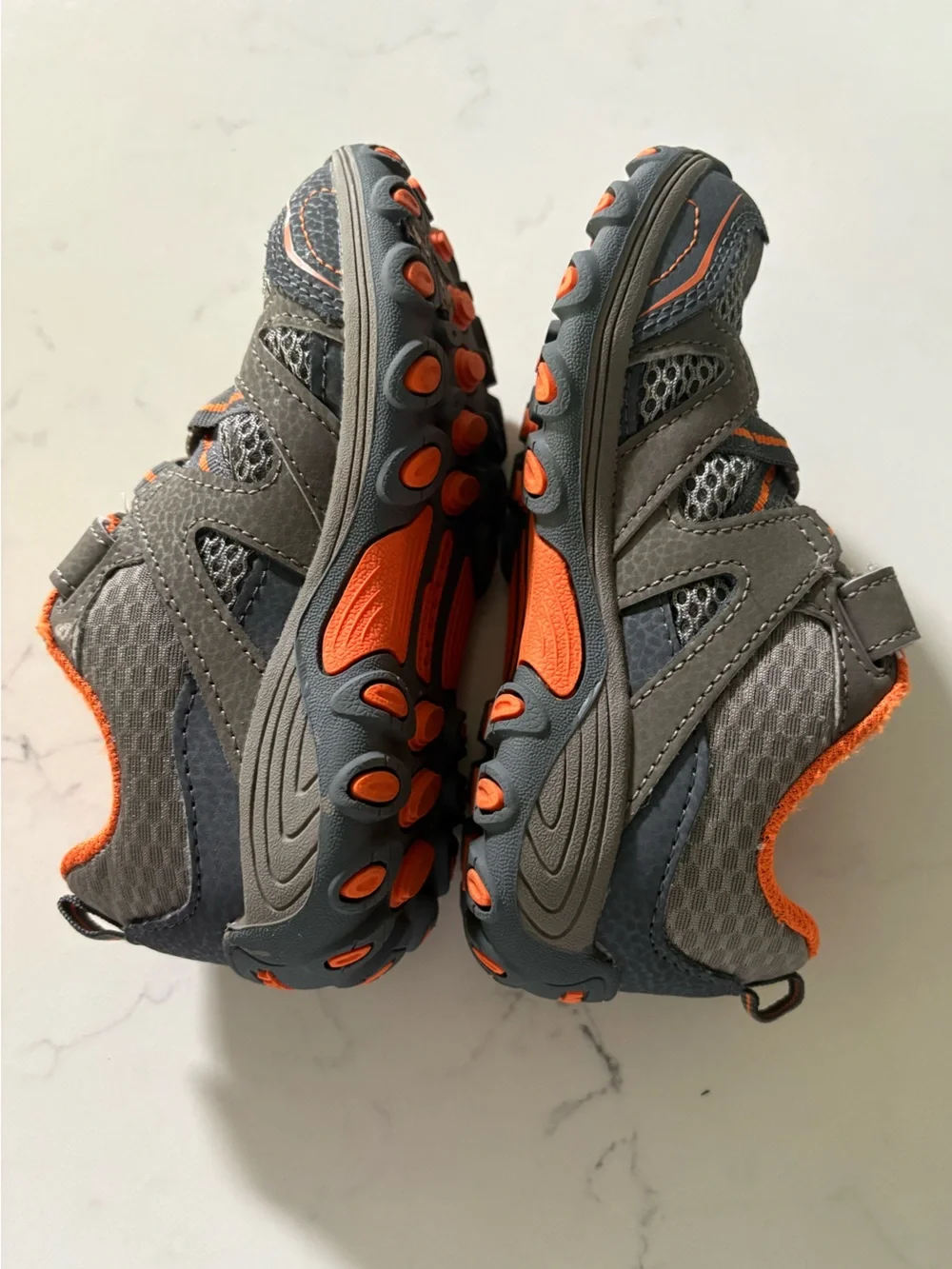 Merrell Kids Gray and Orange Slip-On Athletic Sneakers